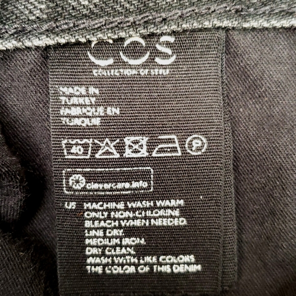 COS Paint Splattered Jeans Women's Size 29 Washed Black High Rise Straight Leg - Picture 13 of 15